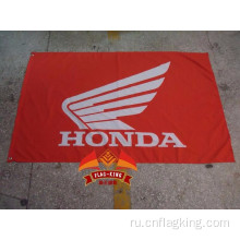 Гоночный флаг HonDA 90X150CM размер 100% полиэстер баннер Honda